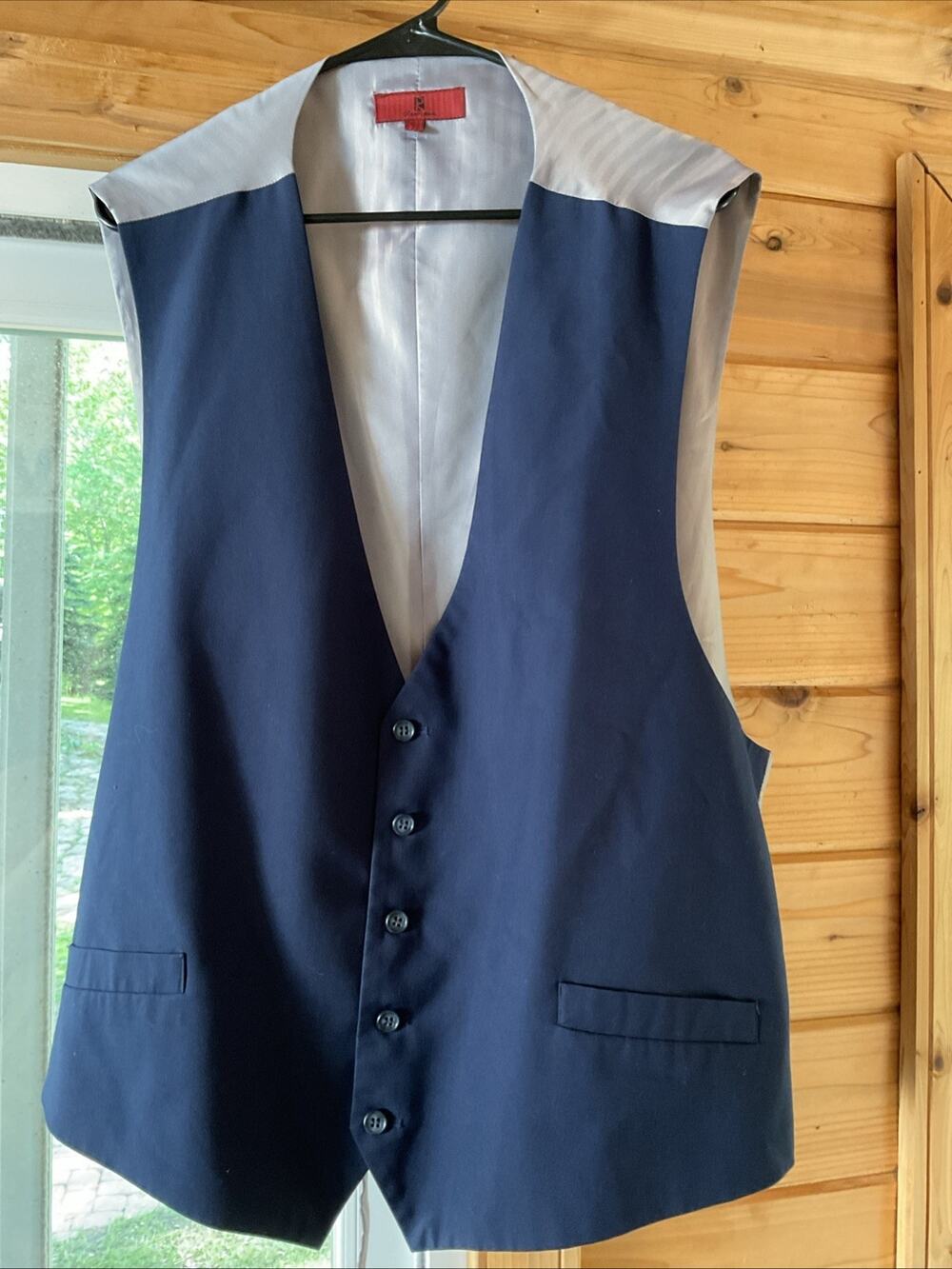 Renoir Men’s Suit Vest 60R Navy Blue